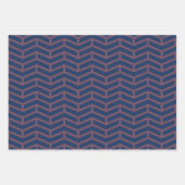 Crisp Sharp Gegen Pfeile Zickzack blaues Rosa Geschenkpapier Set (Vorderseite 2)