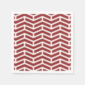 Crisp Sharp gegen Pfeile Zickzack Red White Serviette (Vorderseite)