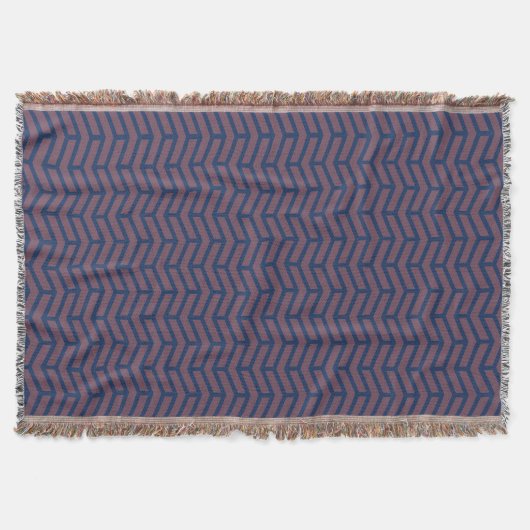 Crisp Sharp Gegen Pfeile Zickzack rosa Blau Decke (Vorderseite)