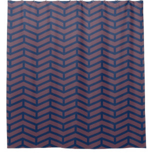 Crisp Sharp Gegen Pfeile Zickzack rosa Blau Duschvorhang