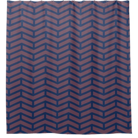 Crisp Sharp Gegen Pfeile Zickzack rosa Blau Duschvorhang (Vorderseite)