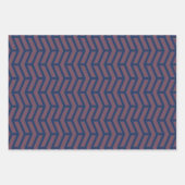 Crisp Sharp Gegen Pfeile Zickzack rosa Blau Geschenkpapier Set (Vorderseite 3)