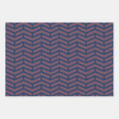 Crisp Sharp Gegen Pfeile Zickzack rosa Blau Geschenkpapier Set (Vorderseite)