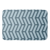 Crisp Sharp Gegen Pfeile Zickzack zwei Tone-Blues Badematte (Vorderseite)