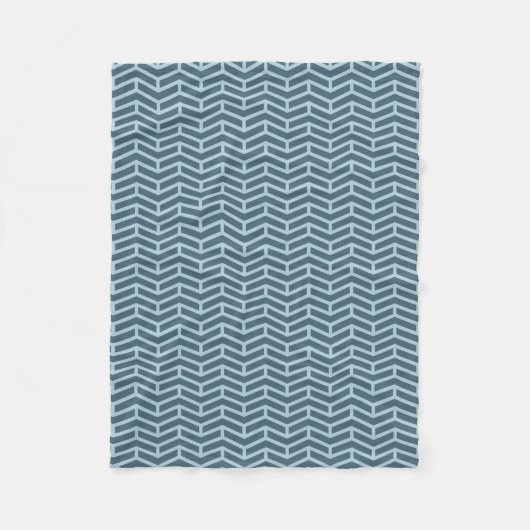 Crisp Sharp Gegen Pfeile Zickzack zwei Tone-Blues Fleecedecke (Vorderseite)