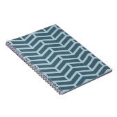 Crisp Sharp Gegen Pfeile Zickzack zwei Tone-Blues Notizblock (Rechte Seite)