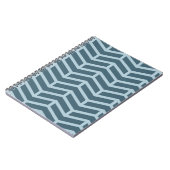 Crisp Sharp Gegen Pfeile Zickzack zwei Tone-Blues Notizblock (Linke Seite)