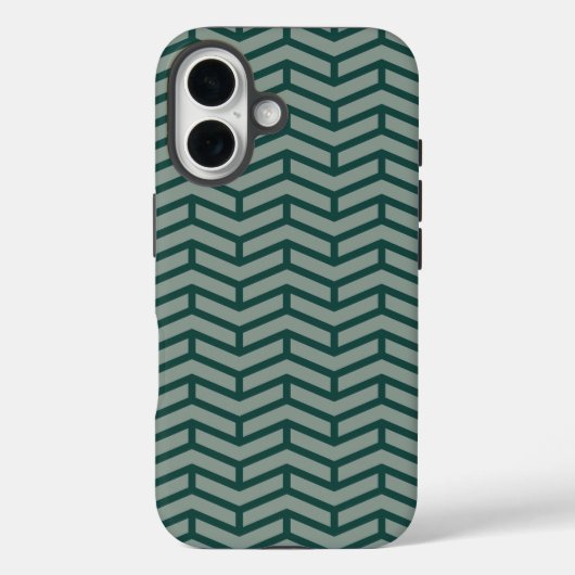 Crisp Sharp Gegen Pfeile Zickzack zwei Tone Grün Case-Mate iPhone Hülle (Rückseite)