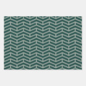 Crisp Sharp Gegen Pfeile Zickzack zwei Tone Grün Geschenkpapier Set (Vorderseite 2)