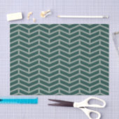 Crisp Sharp Gegen Pfeile Zickzack zwei Tone Grün Seidenpapier (Handwerk)
