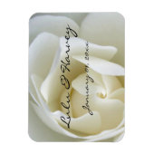 Crisp White Rose Magnet (Vertikal)