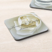 Crisp White Rose Untersetzer (Linke Seite)