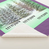 Crisp Wintertime Charm Pine Trees Verdant Glow Sherpadecke (3/4)