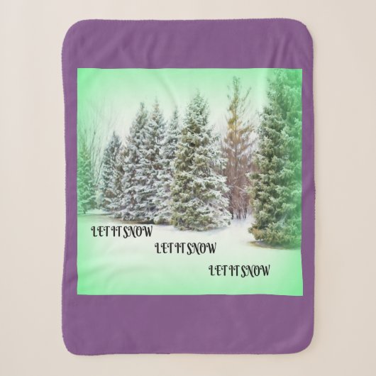 Crisp Wintertime Charm Pine Trees Verdant Glow Sherpadecke (Vorderseite)