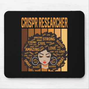 Crispr-Forscherin mächtiger Schwarzer Monat der Ge Mousepad
