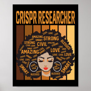 Crispr-Forscherin mächtiger Schwarzer Monat der Ge Poster