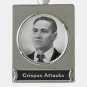Crispus Attucks: Märtyrer der amerikanischen Revol Banner-Ornament Silber (Vorderseite)