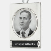 Crispus Attucks: Märtyrer der amerikanischen Revol Banner-Ornament Silber (Links)