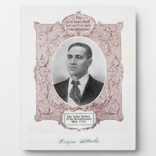 Crispus Attucks: Märtyrer der amerikanischen Revol Fotoplatte (Vorderseite)