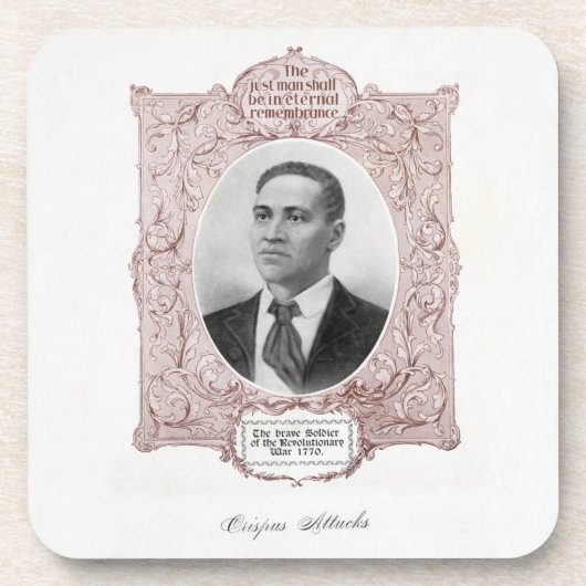 Crispus Attucks: Märtyrer der amerikanischen Revol Getränkeuntersetzer (Vorderseite)