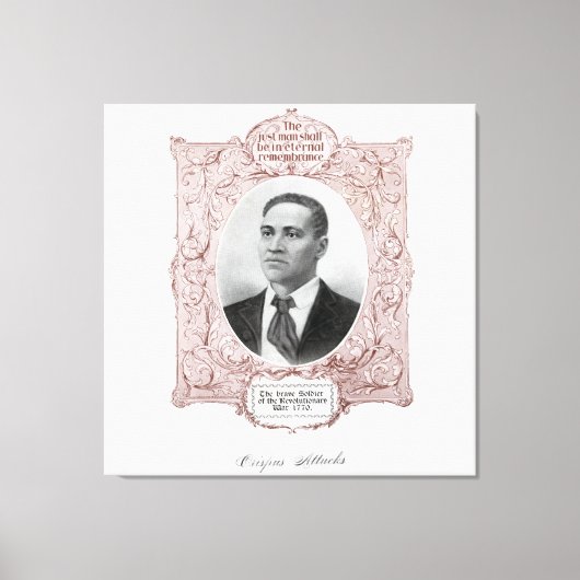 Crispus Attucks: Märtyrer der amerikanischen Revol Leinwanddruck (Vorderseite)