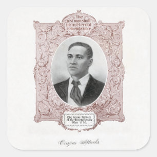 Crispus Attucks: Märtyrer der amerikanischen Revol Quadratischer Aufkleber