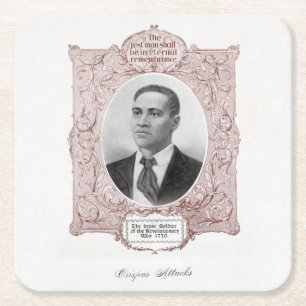 Crispus Attucks: Märtyrer der amerikanischen Revol Rechteckiger Pappuntersetzer