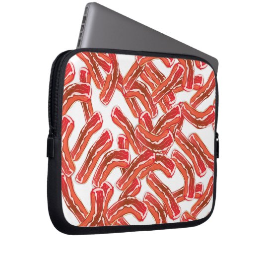 Crispy Bacon Pattern Laptopschutzhülle (Vorne Rechts)