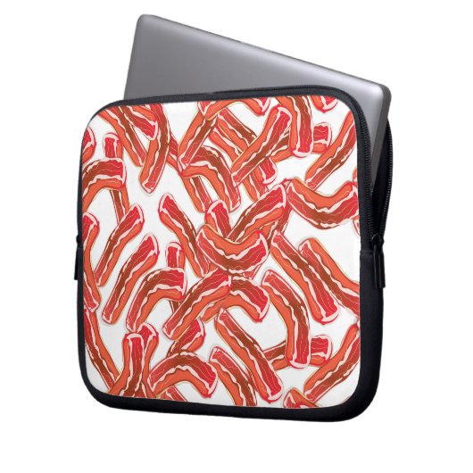 Crispy Bacon Pattern Laptopschutzhülle (Vorderseite Links)