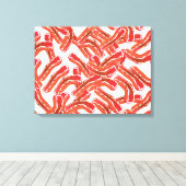 Crispy Bacon Pattern Leinwanddruck (Insitu (Holzboden))