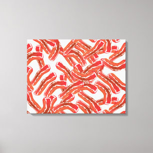 Crispy Bacon Pattern Leinwanddruck