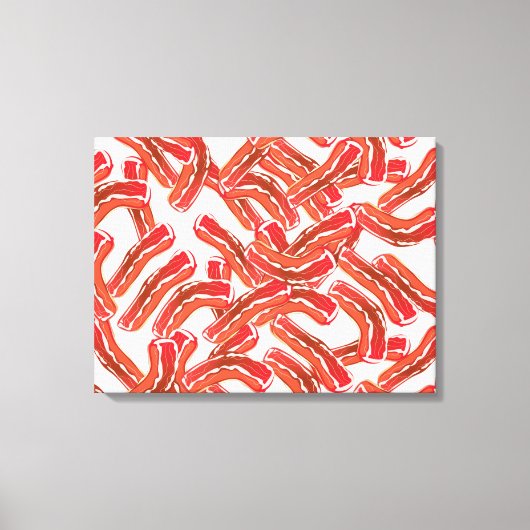 Crispy Bacon Pattern Leinwanddruck (Vorderseite)