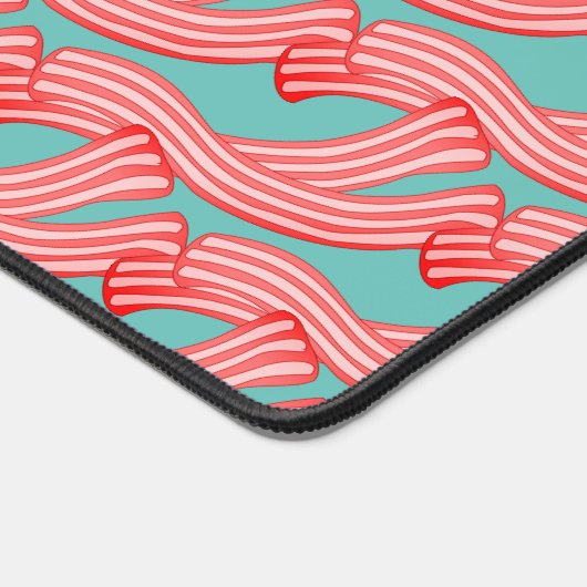 Crispy Bacon Rashers: Fave Food & Own Funny Slogan Schreibtischunterlage (Ecke)