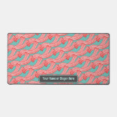 Crispy Bacon Rashers: Fave Food & Own Funny Slogan Schreibtischunterlage (Vorderseite)