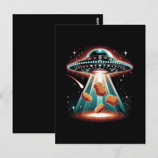 Crispy Chicken Nugget Postkarte (Vorne/Hinten)