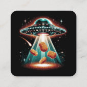 Crispy Chicken Nugget Quadratische Visitenkarte (Rückseite)