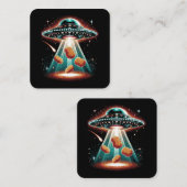 Crispy Chicken Nugget Quadratische Visitenkarte (Vorne/Hinten)