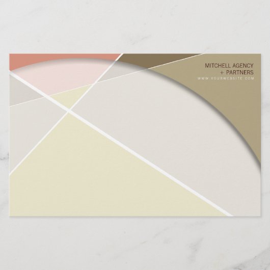 Criss Cross Geometric Muster Stilvolle Mod Art Briefpapier (Vorderseite)