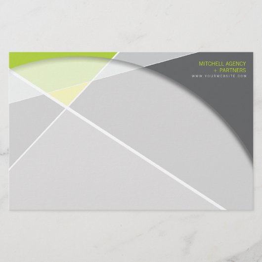 Criss Cross Geometric Muster Stilvolle Mod Art Briefpapier (Vorderseite)