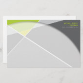 Criss Cross Geometric Muster Stilvolle Mod Art Briefpapier (Vorne/Hinten)