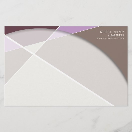 Criss Cross Geometric Muster Stilvolle Mod Art Briefpapier (Vorderseite)