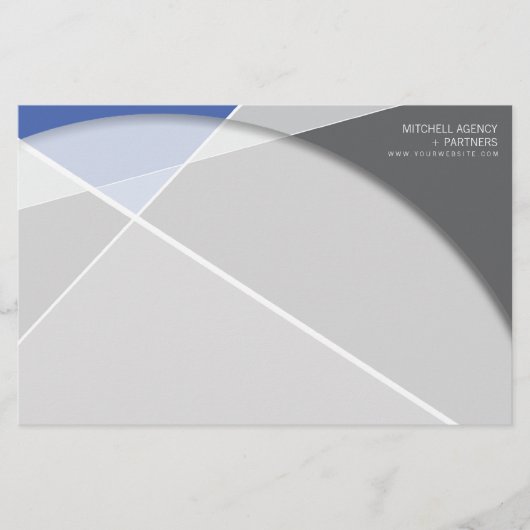 Criss Cross Geometric Muster Stilvolle Mod Art Briefpapier (Vorderseite)