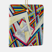 Criss Cross-Modern Bauhaus Geometric Art Keramikornament (Rechts)
