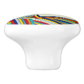 Criss Cross-Modern Bauhaus Geometric Muster Keramikknauf (Seitenansicht)