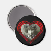 Criss Cross Perfect Heart Template Magnet (Vorderseite/Rückseite)