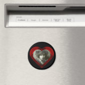 Criss Cross Perfect Heart Template Magnet (In Situ (Geschirrspüler))