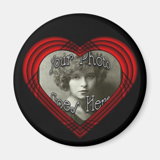 Criss Cross Perfect Heart Template Magnet (Vorne)