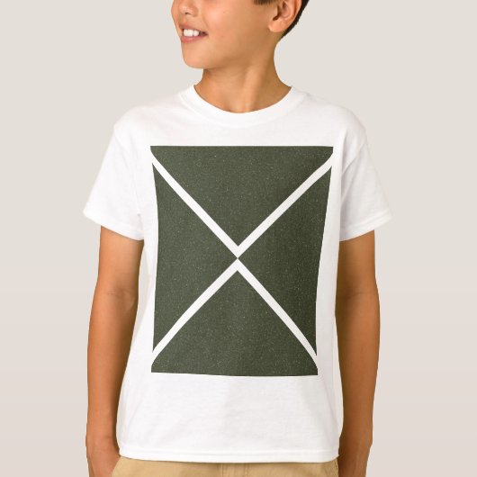 Criss-Cut Moss Green Geometric T-Shirt - T - Shirt (Vorderseite)