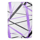 Criss kreuzte die lila und schwarzen Streifen auf Badematte (Vorderseite Vertikal)