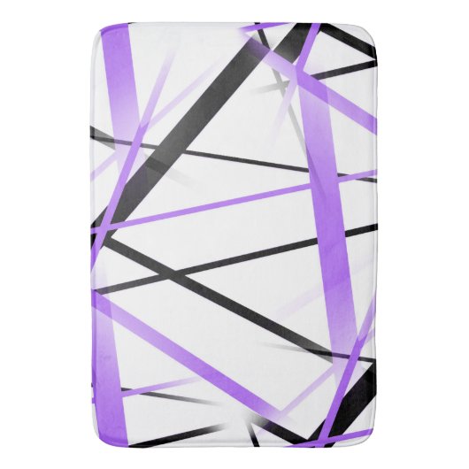 Criss kreuzte die lila und schwarzen Streifen auf Badematte (Vorderseite Vertikal)